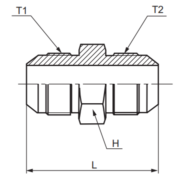 	 2403 Straight Pipe SAE Adapter JIC 37°